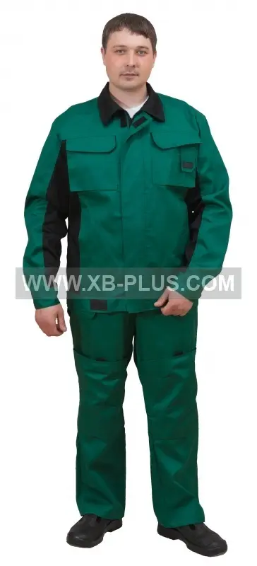 Куртка Протект (зеленый+черный) р.56-58/182-188 ХБ-плюс