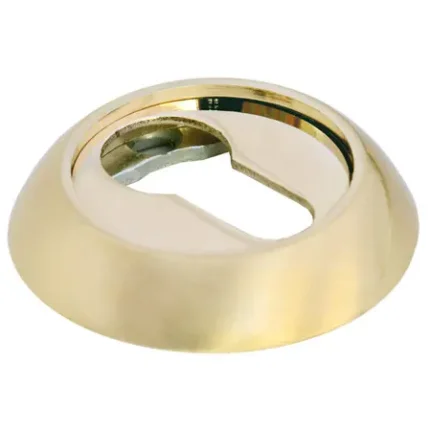 Фото для Накладка на ключевой цилиндр круглая матовое золото Морелли