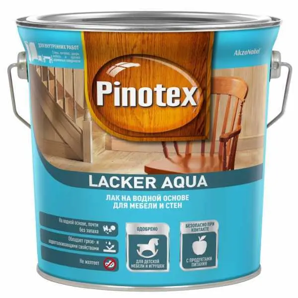 Лак водный для мебели и стен, матовый, 1 л Pinotex Lacker Aqua 10 AkzoNobel