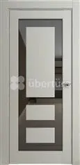 Полотно дверное Серена светло-серый, стекло черное 600*2000