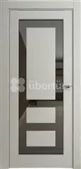 Фото для Полотно дверное Серена светло-серый, стекло черное 600*2000