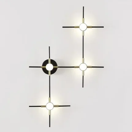 Фото для Светильник настенный L-VISION золото черный металл ODEON LIGHT