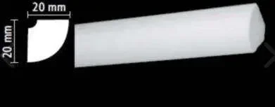 Фото для Плинтус потолочный полистирольный 20*20 L=2м DECOPLINTUS