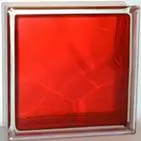 Стеклоблок Волна рубиновый 190*190*80 Glass Block