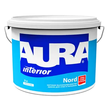 Краска в/д для стен и потолков матовая "Aura Nord" 0,9 л ЭСКАРО