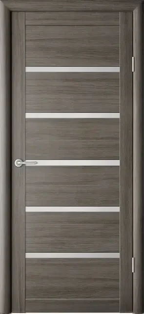 Полотно дверное серый кедр Эко-шпон стекло матовое 900*2000*40 ФРЕГАТ