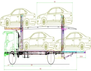 Фото для Автовоз на 4 машины на шасси ISUZU 4х2 205л.с. (со спальником)