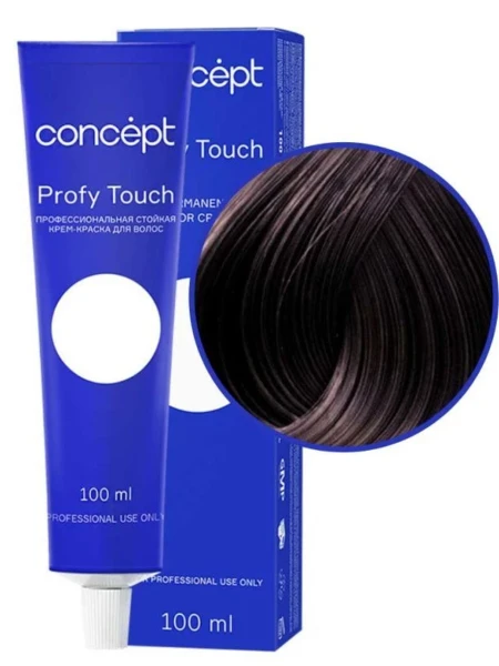 Фото для Concept Profy Touch 4.7 Профессиональная стойкая крем-краска для волос, тёмно-коричневый, 100 мл