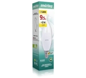 Фото для Лампа LED-свеча С37-9,5Вт 4000 Е14 Smartbuy