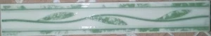Фото для Бордюр для плитки Ресса узкий 200х30 Зеленый лист