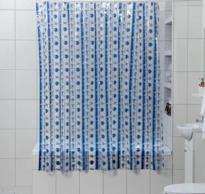 Фото для Штора для ванной PVC 180х180 см Морская синева