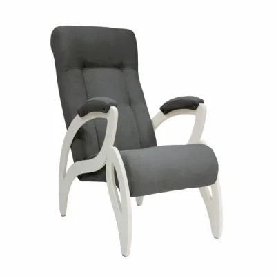 Кресло для отдыха Женева Модель 51 (Дуб шампань-эмаль/Ткань серый Verona Antrazite Grey)