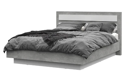 Фото для Кровать Денвер 1.6 КР 02 (Ателье светлое/Белый)