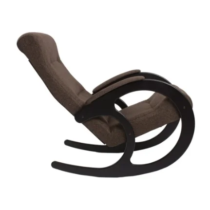 Кресло-качалка Неаполь Модель 3 (Венге-эмаль/Ткань Коричневый Malta 15 А)