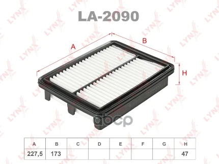 Фото для Фильтр Воздушный A-481 Lynx La2090 LYNXauto арт. LA2090