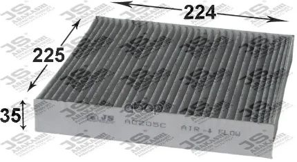 Фото для Фильтр Салона Ac-205c Js Asakashi Угольный JS Asakashi арт. AC-205C