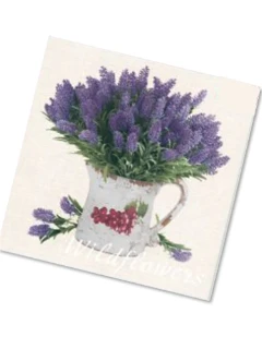 Салфетки Bouquet de Luxe 24х24 3 слоя 25л "Лаванда" /15