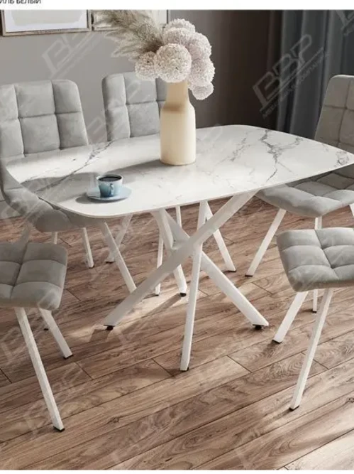 Стол обеденный Оникс Стекло (подстолье кросс)