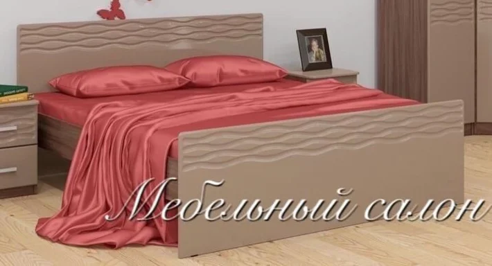 Лацио 4 Кровать 1.6м (Ясень шимо темный, Кофе с молоком) МЕБЕЛЬ УЮТ-М