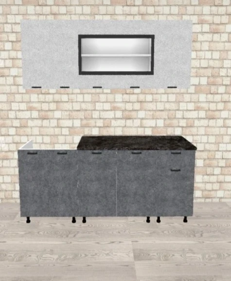 Фото для ЛДСП Кухня Рио NEW 1,8м (490) (Бетон светлый, Бетон темный (Костило) МИФ