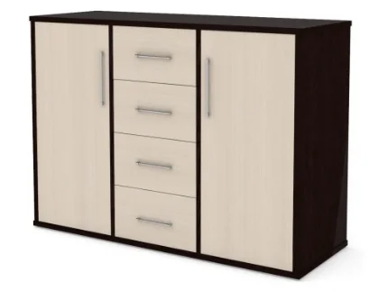 Фото для Комод № 2 (Венге, Дуб молочный) арт. 134394