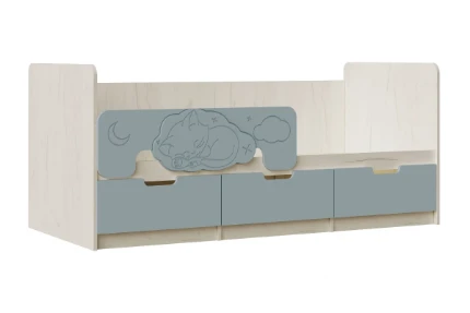 Фото для Юниор-4 Кровать 1800*800 (Шарли Бриз, Дуб крафт белый) МИФ