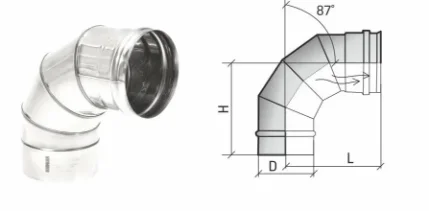 Фото для Отвод моно ОМ-Р 87*, 430, 0,8 D 200