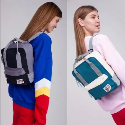 Удобный, вместительный, молодежный, классический рюкзак марки Запорожец MALUTKA комбинированной расцветки и нашивкой.