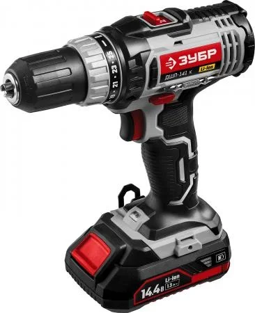 Фото для ДШЛ-141 дрель-шуруповерт в кейсе, ЗУБР