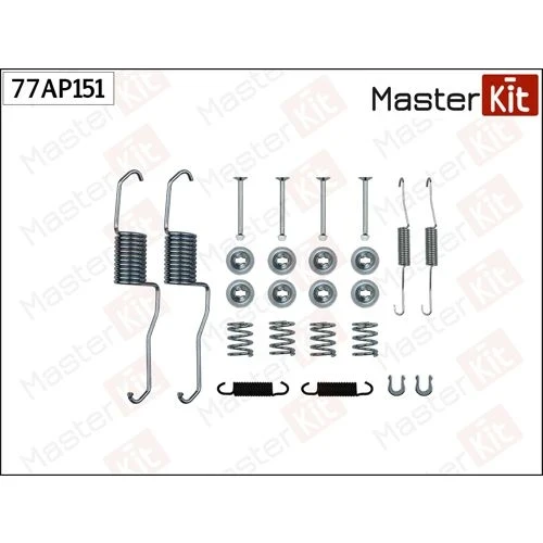 Фото для Комплект установочный тормозных колодок TOYOTA RAV 4 II MasterKit 77AP151