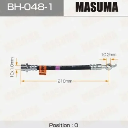 Фото для Шланг тормозной MASUMA передний BH048-1/854571 Estima, Lucida CXR,TCR1#,2# OUT