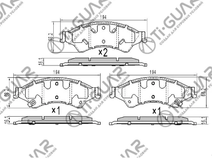 Фото для Ti-Guar Тормозные колодки TG-5125/PN51001* Ti·GUAR