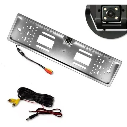 Фото для Рамка заднего номерного знака JX9488 ХРОМ пластик с камерой заднего вида