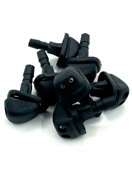 Фото для Форсунки омывателя квадратные 2 отверстия на защёлке (чёрные)