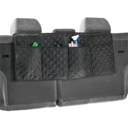 Фото для Органайзер на спинку сиденья в багажник Cartage, оксфорд, ромб, черный, 95 х 40 см