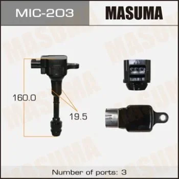 Фото для Катушка зажигания MASUMA MIC-203/NSDI-2003E QR20DE, QR25DE, VQ23DE, VQ35DE