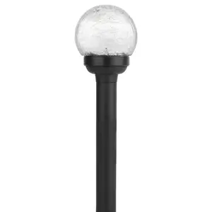 Садовый фонарь ЭРА SL-PL33-CRAC на солн. бат, пластик, стекло, черный, 33 см
