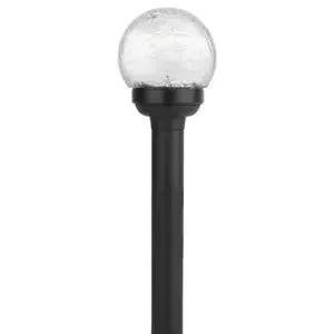 Садовый фонарь ЭРА SL-PL33-CRAC на солн. бат, пластик, стекло, черный, 33 см
