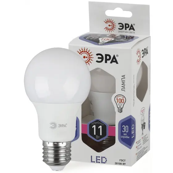 Лампа ЭРА LED smd A60-11w-860-E27