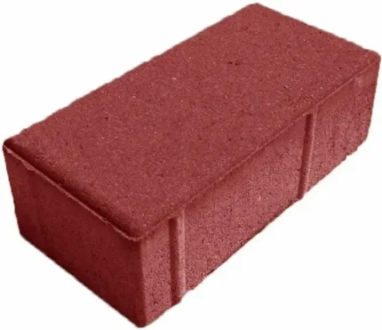 Тротуарная плитка "Кирпич" (красная, h = 6 см)