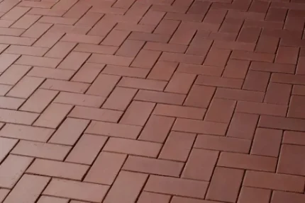 Тротуарная плитка "кирпич" цвет бордо h 6 см