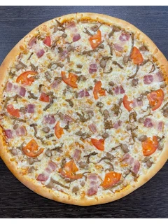 Пицца "МЯСНОЕ ТРИО", 600 гр