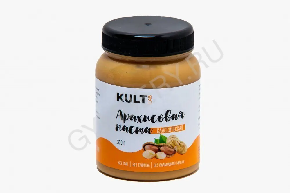 Kultlab Паста из жаренного арахиса классическая, 330 грамм, шт 0115001