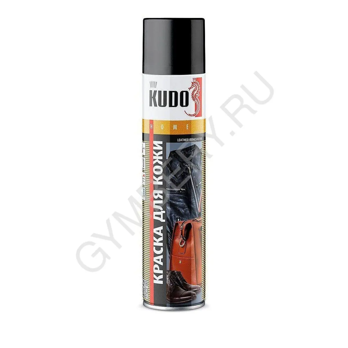 KUDO Краска-спрей для гладкой кожи (чёрная) , 0,4л, (уп/12шт), арт. KU-5241