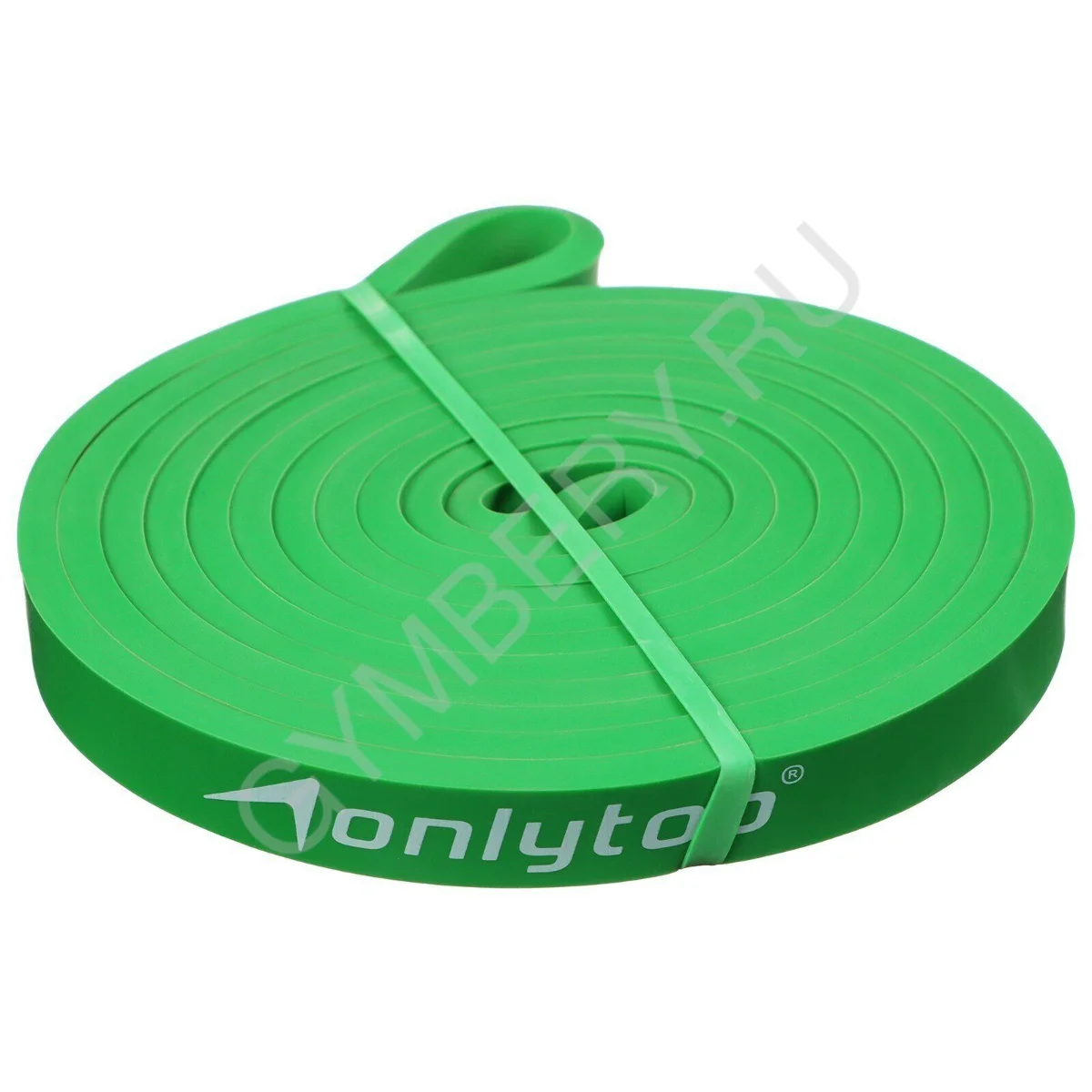 ONLYTOP Эспандер ленточный, окружность 208 см, (нагрузка 2-15кг) 5 мм*13 мм, зеленый, арт.1865801