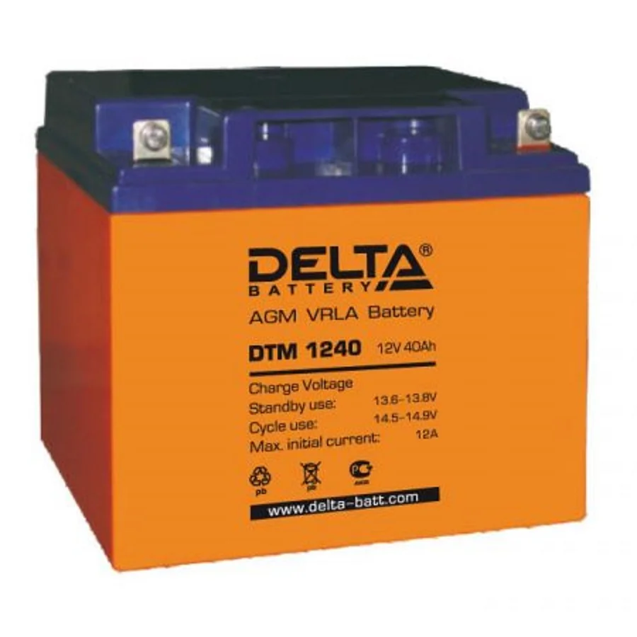 Аккумулятор Delta DTM 1240 L (12В 40А/ч)