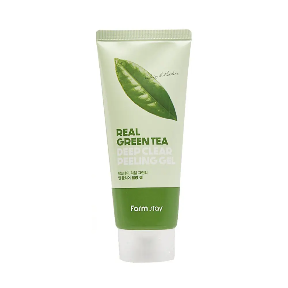 Пилинг-скатка с зелёным чаем FarmStay Real Green Tea Clear Peeling Gel