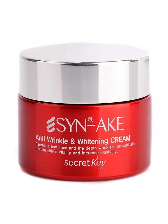 Антивозрастной пептидный крем для лица Secret Key Syn-Ake Anti Wrinkle Whitening Cream