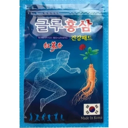 Фото для Лечебный пластырь с глюкозамином и красным женьшенем Korean Glu Red Ginseng Greenon 20 шт