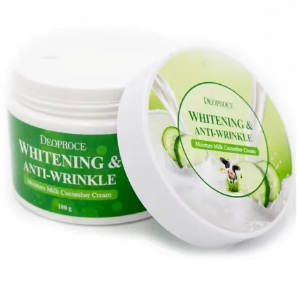 Фото для Увлажняющий крем для лица с экстрактом огурца Deoproce Whitening Anti Wrinkle Moisture Milk Cucumber Cream